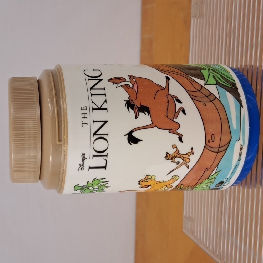 Vintage 90's The Lion King Disney  Alladin Brand plastic thermas